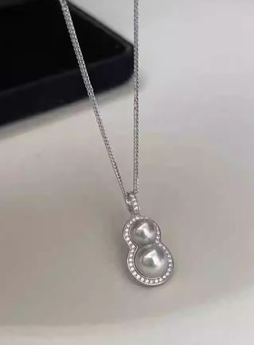 加倍葫芦项链麻色纯银