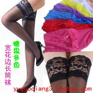 性感超宽蕾丝花边丝袜 长筒袜 高筒 统袜 大腿袜子吊带袜多色,女士内衣/男士内衣/家居服,长筒袜,淘宝优惠券,粉丝福利购,淘宝优惠卷