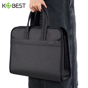 康百 F6870商务手提公文包男士纯色办公外勤大容量事务包