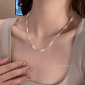 Miss Helen「蕾丝」S925银项链女叠戴温柔法式 锁骨链颈链母亲节礼