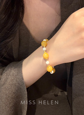 12/08 20点新品95折 秋香蜜蜡手串女精致简约百搭设计送闺蜜礼物