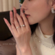 MISS HELEN单钻蜂巢戒指女气质精致百搭叠简约首饰送生日礼物