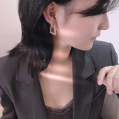 MISS HELEN几何耳环潮韩国气质网红高级感耳夹无耳洞耳饰女耳夹