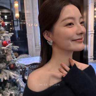 MISS HELEN「羽翼」硅胶耳夹女耳钉夸张清冷气质耳饰耳环超高保色