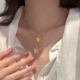 MissHelen珠宝级精工系列立体「鎏金蝴蝶S925银项链女锁骨链高级