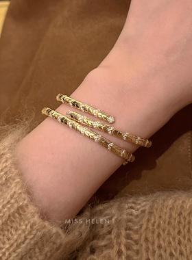 复古高级彩宝系列蛇手镯时尚感