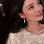 MISS HELEN云间 珍珠耳夹异形巴洛克耳钉简约百搭高级感生日礼物