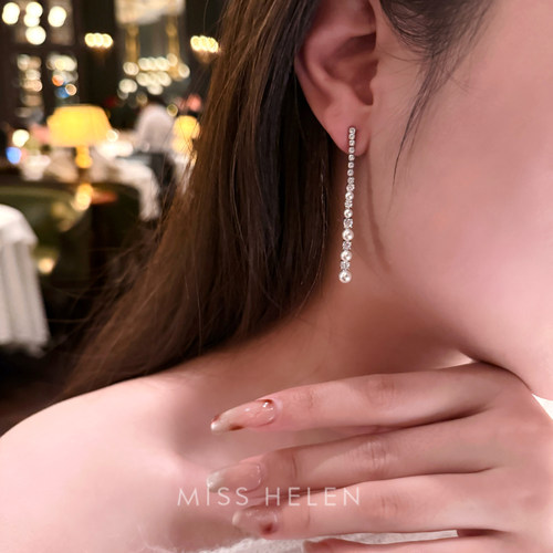 MISS HELEN 许我耀眼露思同款爆闪耳线耳钉耳夹简约小众高级设计