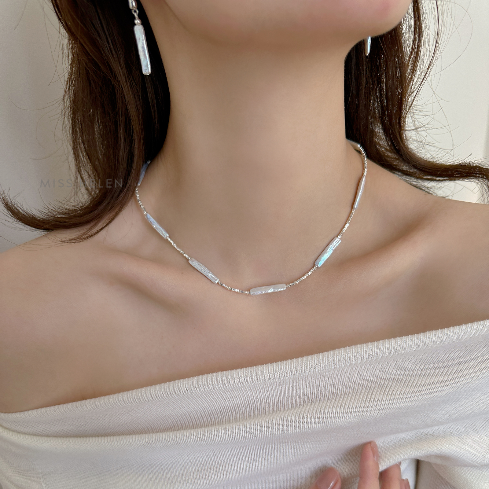 流白通勤新品95折小银条