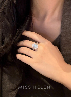 MISS HELEN 烟花鸽子蛋S925银戒指女精致百搭轻奢高级生日礼物