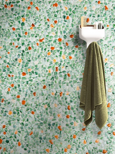 Стеклянная мозаичная плитка без стекла.