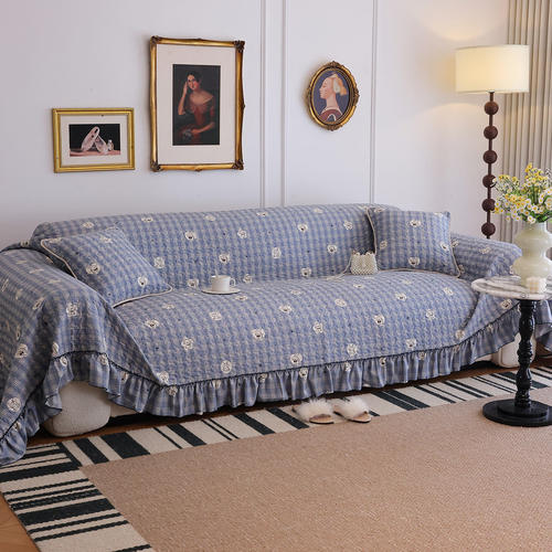 简约卡通全包四季防尘沙发盖布巾