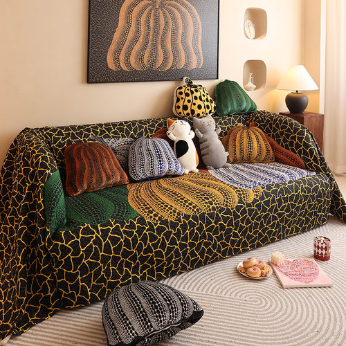 四季通用防滑坐垫盖布巾简约现代