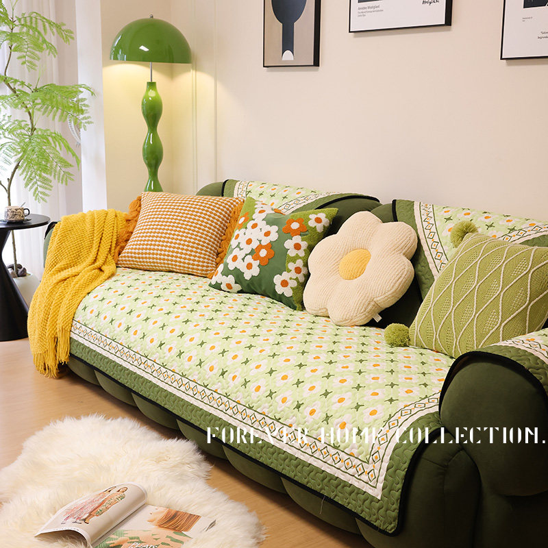 北欧ins田园风沙发垫四季防滑可水洗定制直排沙发套现代简约盖布