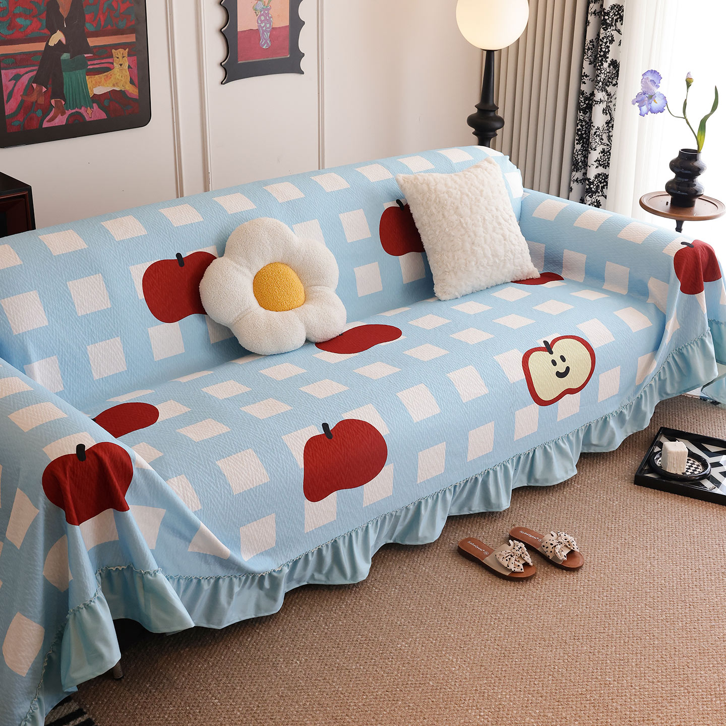 卡通ins风全包一片式沙发盖布巾