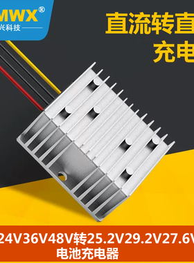 锂电池铅酸电池12V24V48V10V36V转25.2V29.2V27.6V28V直流充电器