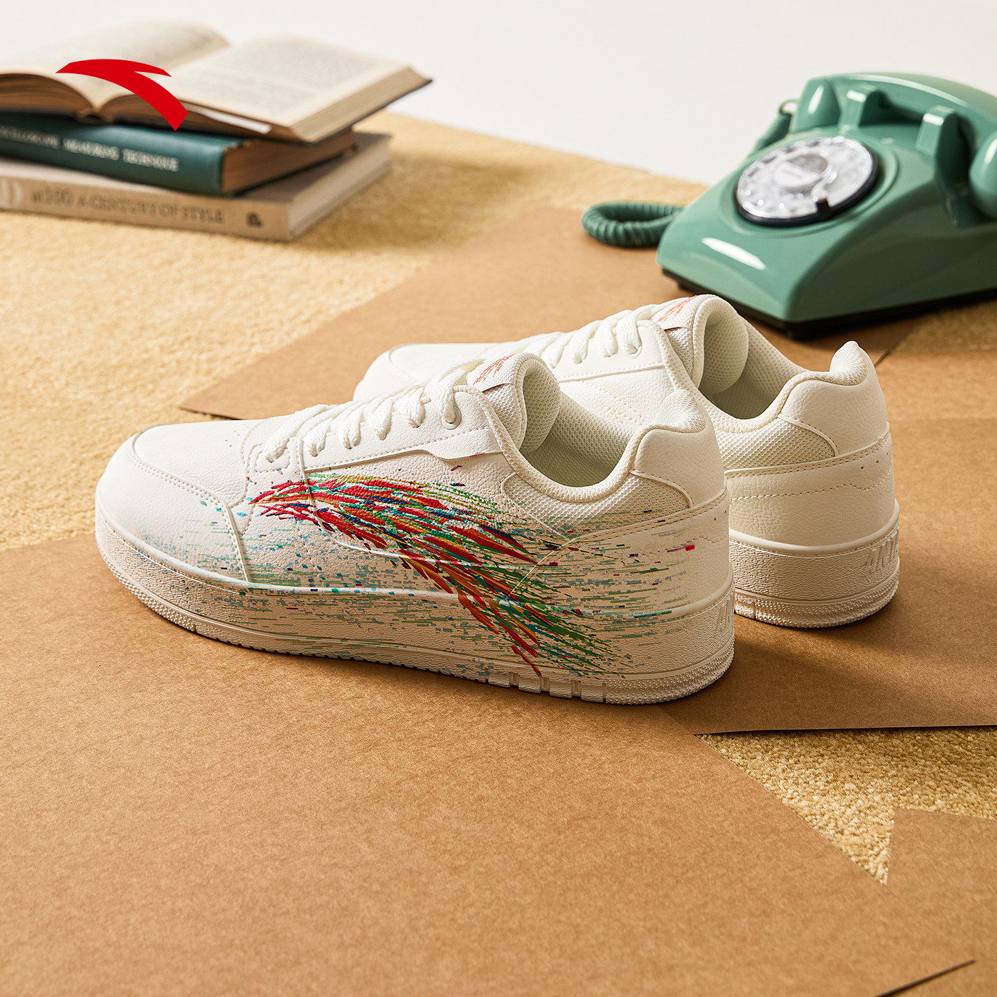 安踏元年板鞋女鞋2025新年款心跳格桑花配色经典百搭休闲鞋小白鞋,运动鞋new,板鞋,淘宝优惠券,粉丝福利购,淘宝优惠卷