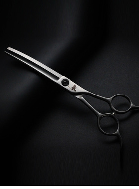 台湾taa它它宠物牙剪弯牙剪6.5寸440c弯弧度打薄剪