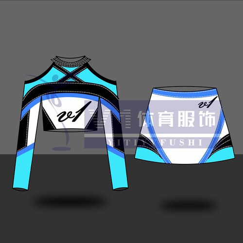 专业定制啦啦操比赛服大众健美操舞蹈服艺术体操服啦啦队演出服装
