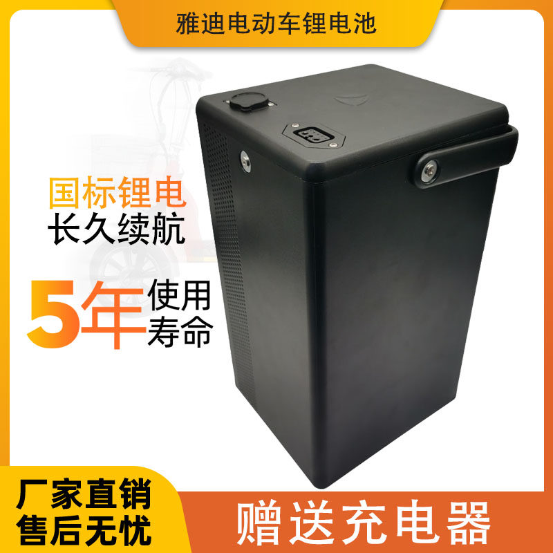 雅迪电动车锂电池dq6v1v5v20q1电瓶车48v20a25ah便携式专用锂电瓶