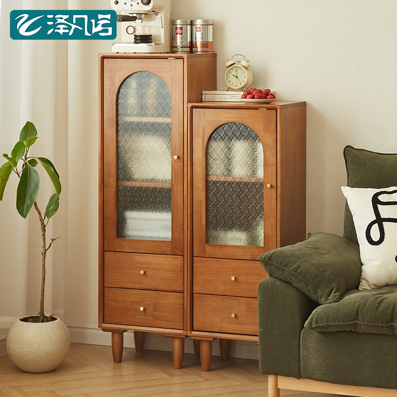 实木电视边柜酒柜展示柜客厅置物柜靠墙厨房收纳柜餐厅储物柜