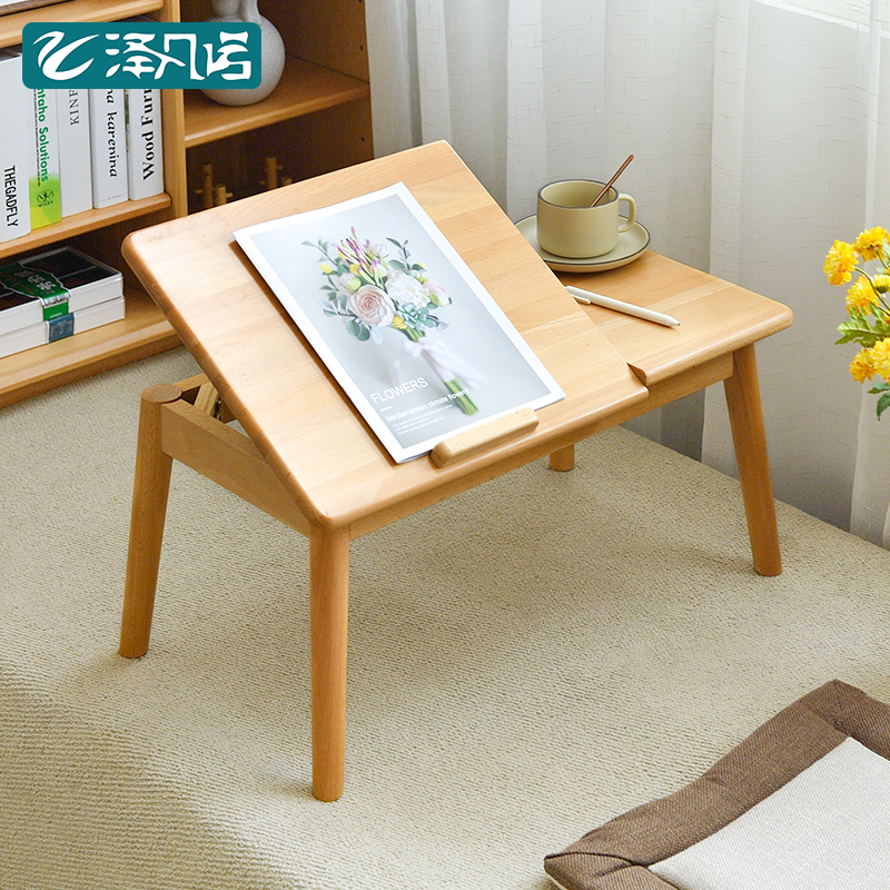 飘窗小桌子卧室简约坐地小茶几茶台床上小书桌矮桌实木榻榻米桌子