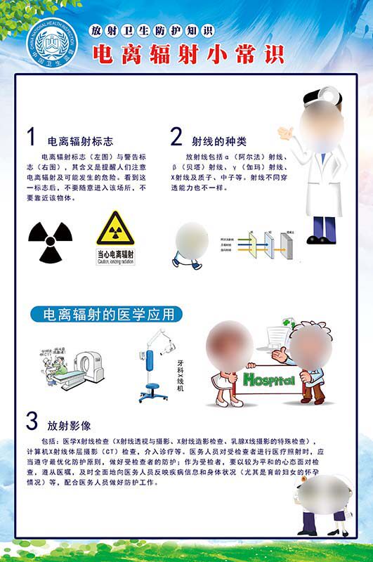 m769电离辐射小知常识科室装饰宣传墙贴画纸挂图展板海报印制2723