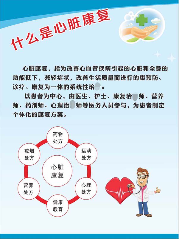 m769什么是心脏康复知识科普宣传挂图kt展板喷绘写真海报印制2220