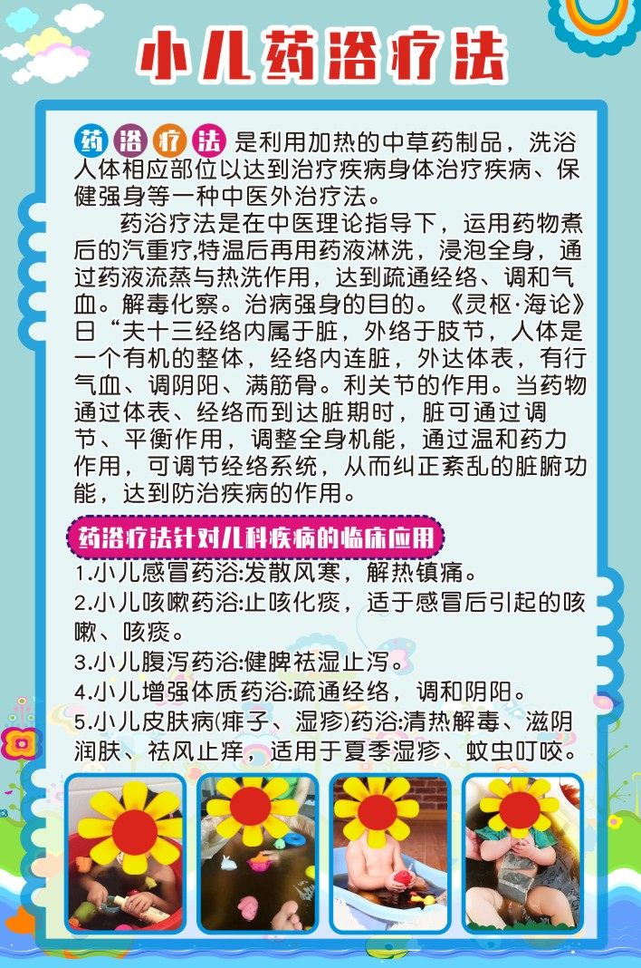 m769医院中医小儿药浴疗法临床应用1535海报定制印制展板写真墙贴