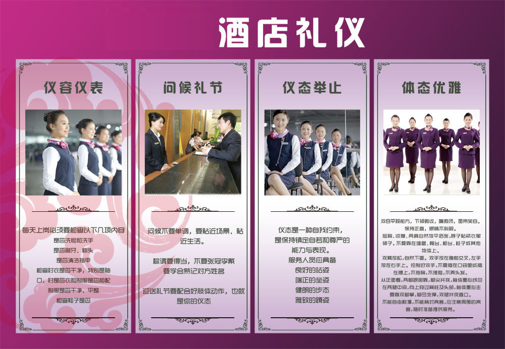 762海报印制展板写真素材922酒饭店神仪容礼仪表标准规范图片