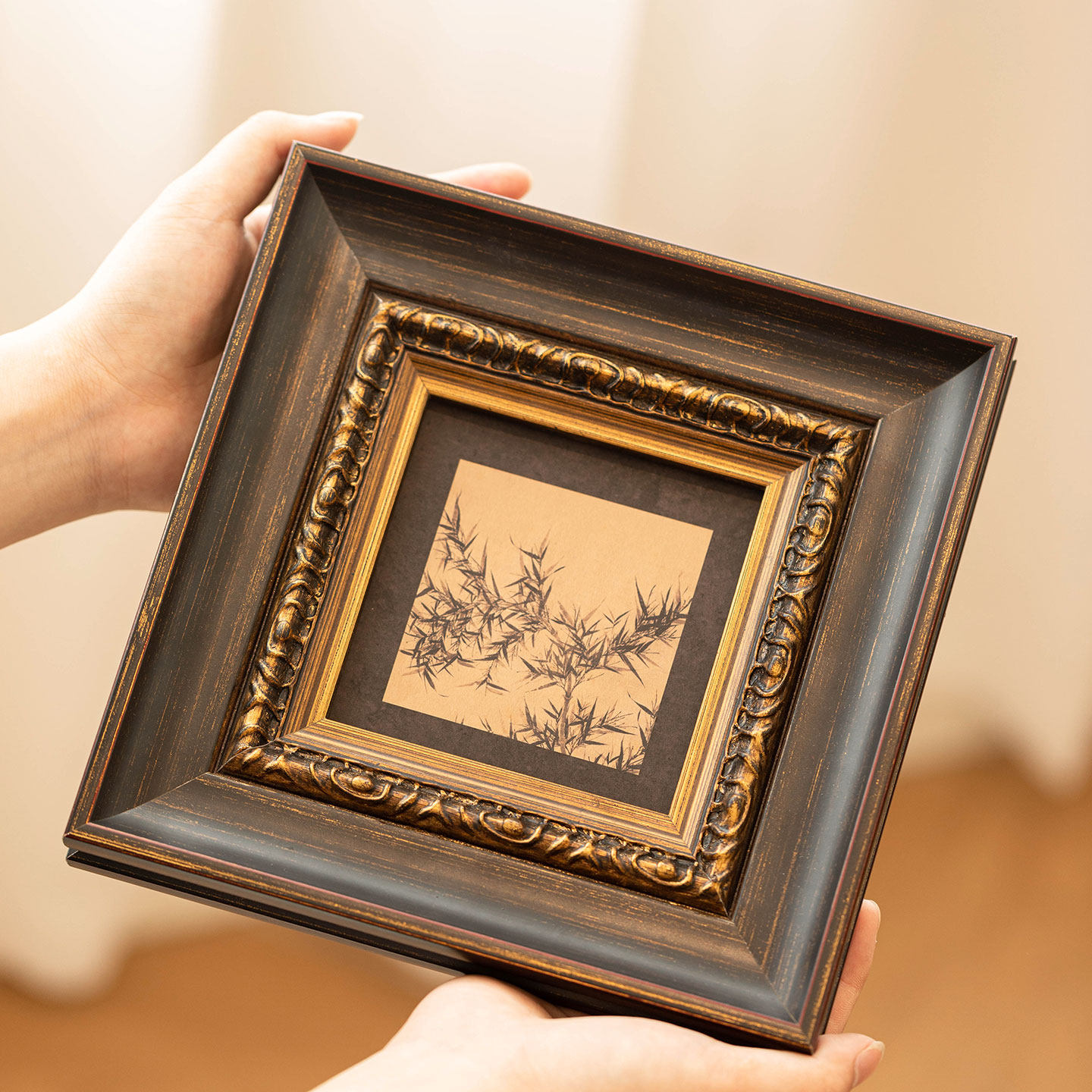 复古高级感装裱油画外框定制