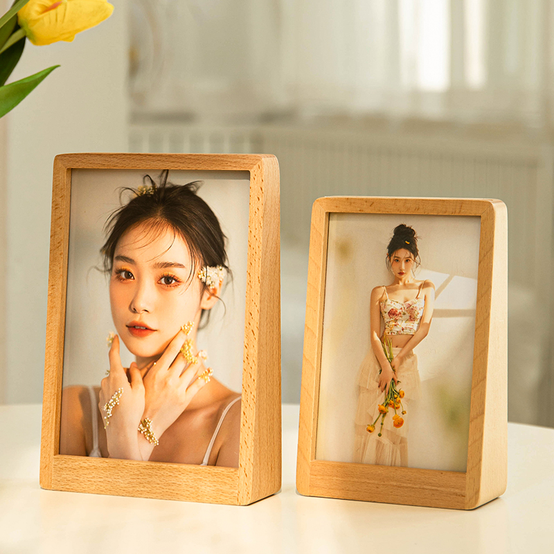 可定制logo刻字个人写真梯形相框