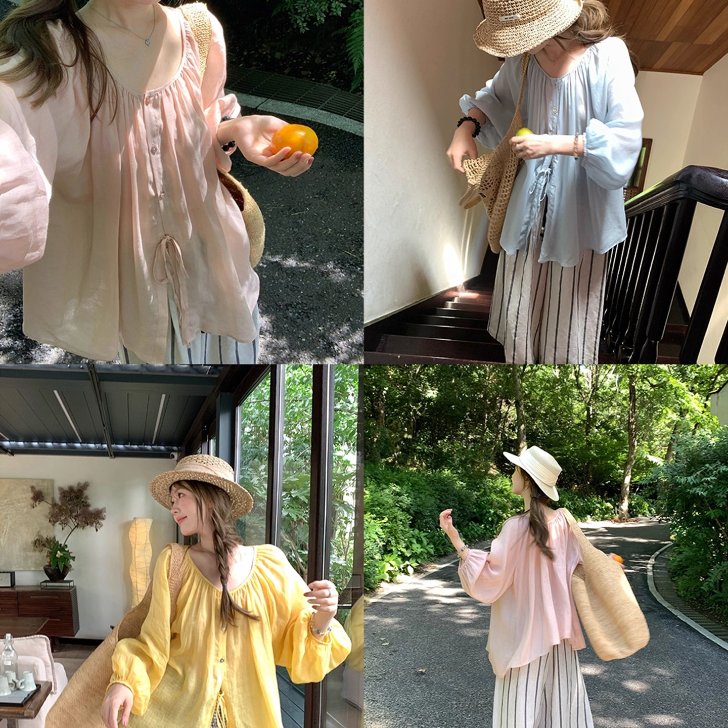 两面穿亚麻防晒衬衫外套女薄款春秋夏季外搭开衫宽松休闲长袖上衣