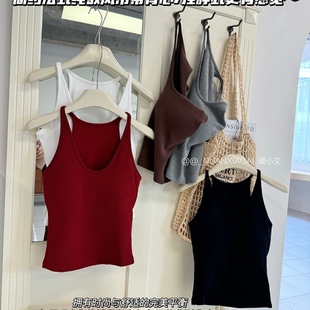 内搭打底衫 FULL 带胸垫背心女秋冬磨毛收副乳显瘦无袖 CHARM