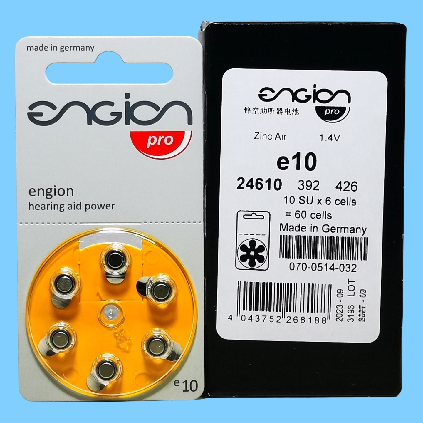 engion进口助听器电池e10