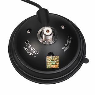 新名K505M车载对讲机吸盘真空加磁铁车台天线底座 3线12CM大底盘