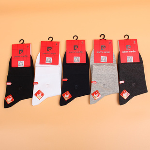 皮尔卡丹袜男秋冬无羽毛棉纯色休闲短袜PC213小码 包邮 满3双