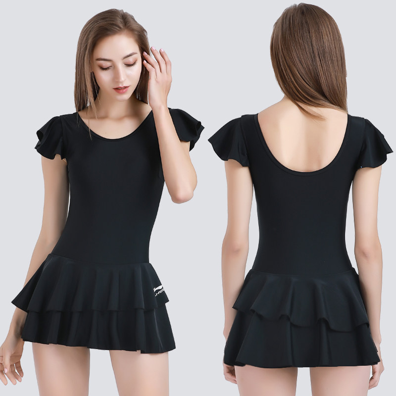 李宁泳衣女性感连体裙式大码遮肚显瘦沙滩裙 保守ins温泉连体泳衣在类目 运动/瑜伽/健身/球迷用品, 游泳, 连体泳衣中 - 来自Buy2taobao.com提供专业的淘宝代购服务