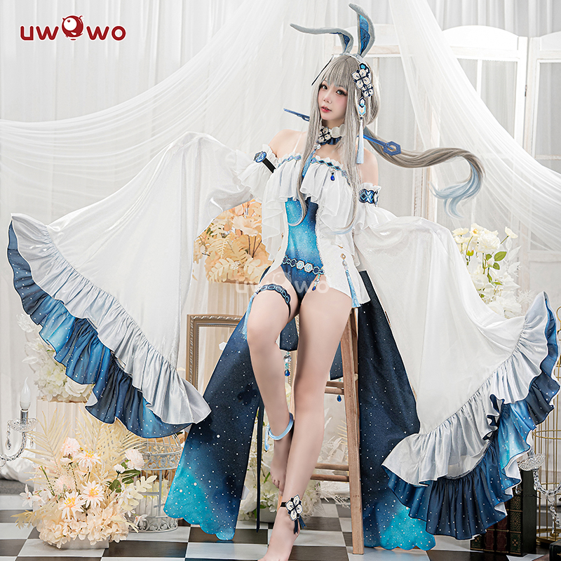 现货悠窝窝Uwowo原神cosplay归终cos服同人可爱兔兔装兔女郎-封面