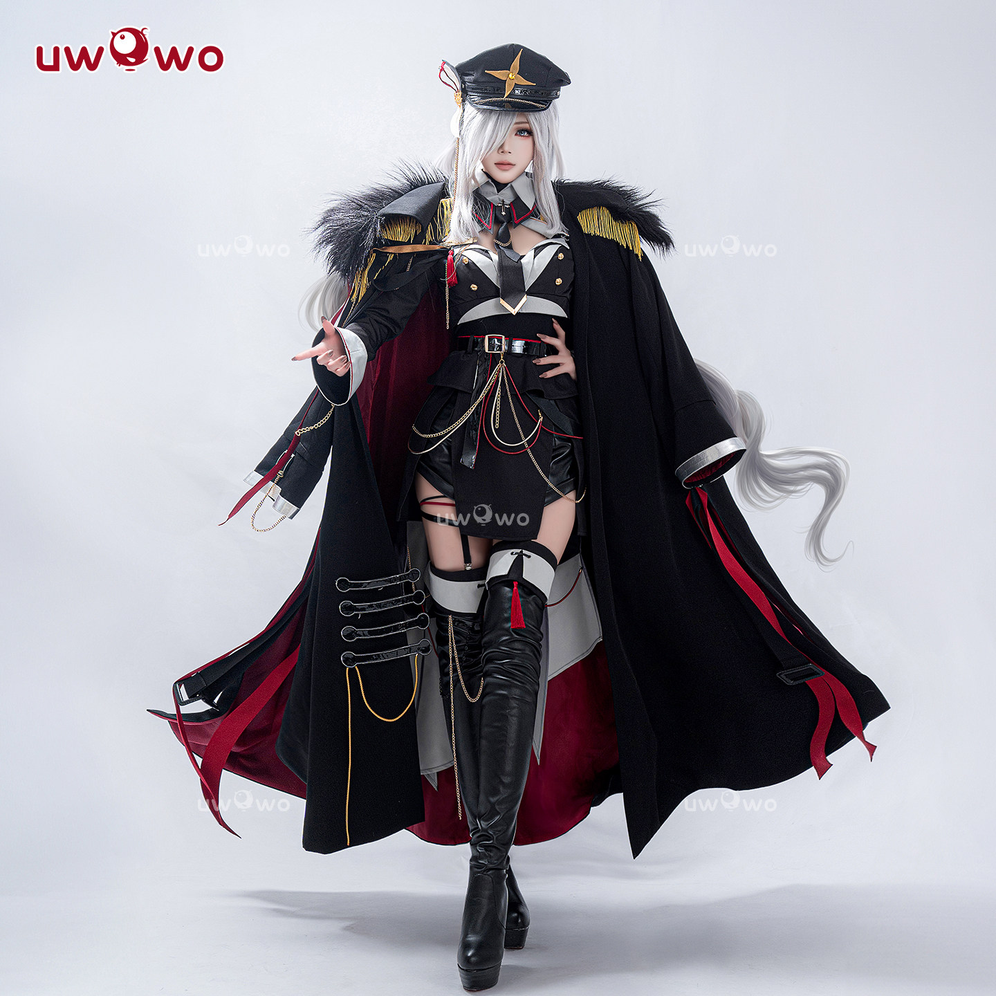 现货悠窝窝原神cosplay 申鹤 军礼cos 服装女 画师同人授权