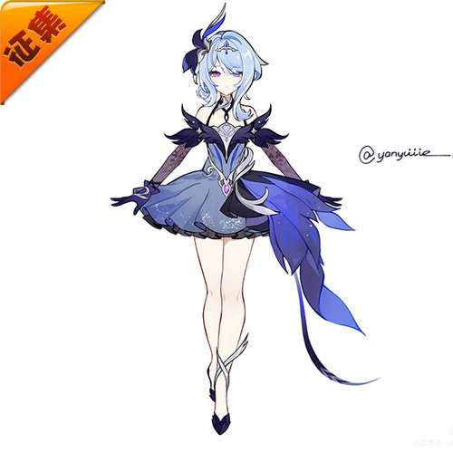 征集定金悠窝窝原神 奥黛塔 黑天鹅 cosplay 同人芭蕾 C服 至冬