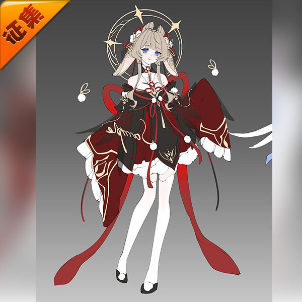 征集定金悠窝窝原神 木偶 桑多涅 古风玉兔 cosplay服装女 C服图片