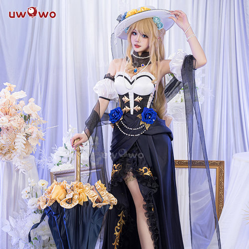 现货悠窝窝原神cosplay夜的舞步 娜维娅cos 晚礼服 同人授权