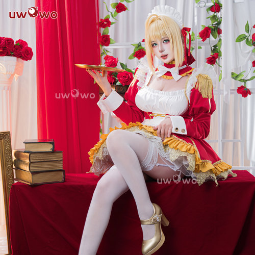 现货悠窝窝cosplay FGO 尼禄 女仆 cos 服装女 C服 女仆装