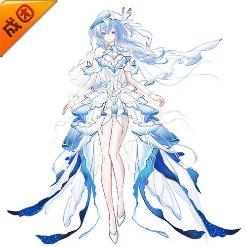 成团定金 悠窝窝cosplay 鸣潮 守岸人 月潮星纱 cos 婚纱C服 花嫁