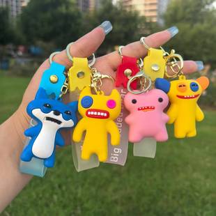 网红爆款萌芽怪兽钥匙扣卡通玩偶公仔小挂件过新年学生小礼品批发