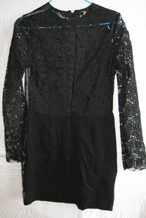 外贸原单女春秋夏款修身蕾丝PU连身裙长裙