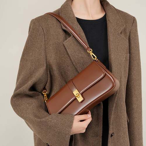 Trendy Baguette Shoulder Bag Women High End Crossbody Bag