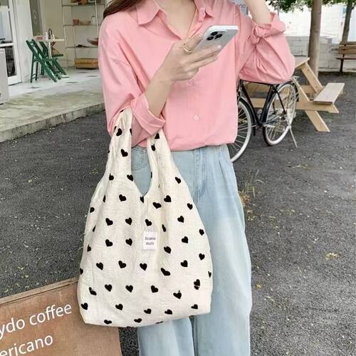 Original Design Heart Tank Tote Bag Chinese Style Work Bag