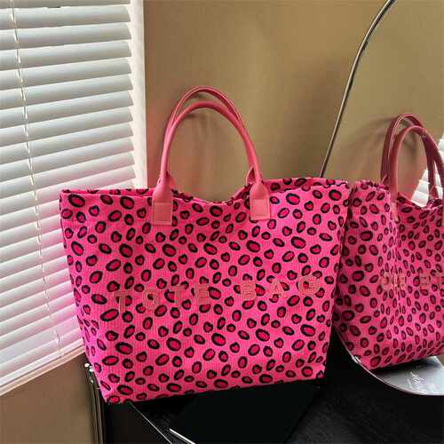 Leopard Print Tote Bag Women Large Capacity Handbag